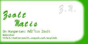 zsolt matis business card